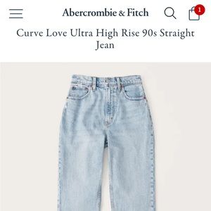 Abercrombie and Fitch curve love 90s straight leg size 23